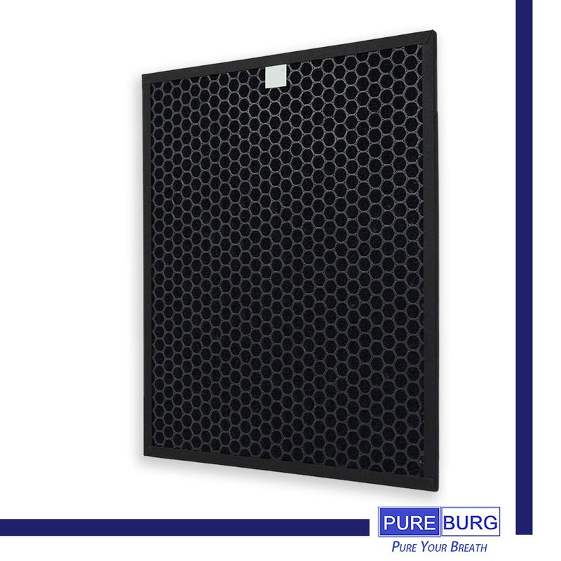 PUREBURG Replacement Filter Compatible with Sharp FP-F60UW FP-F60U-W Air Purifier # FZ-F60HFU FZ-F60DFU, H13 HEPA + Activated Carbon Filter Air Clean VOCs - Image 3